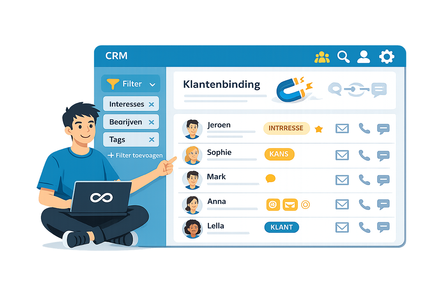 CRM met viperonline.nl