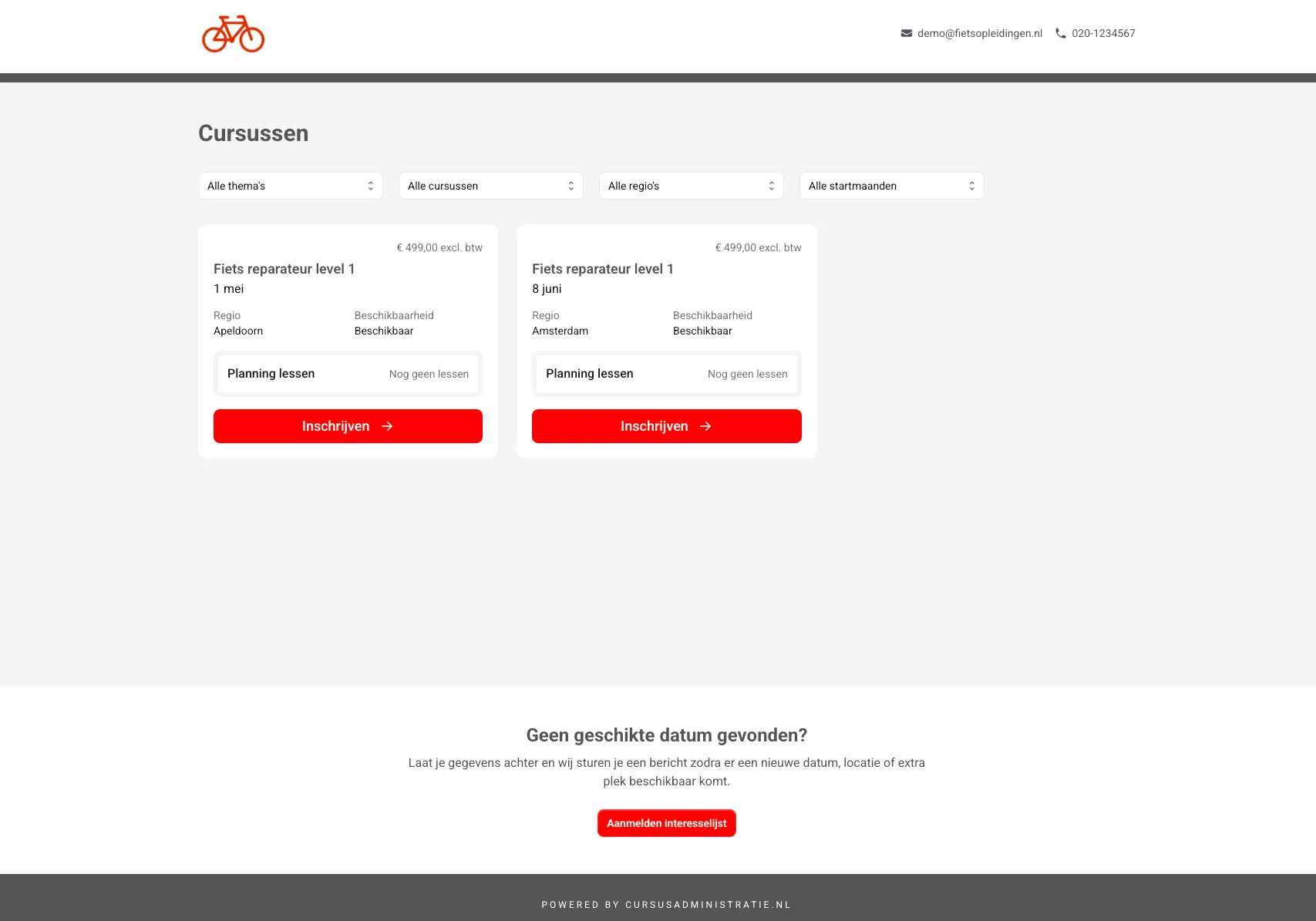 Nieuwe frontoffice desktop